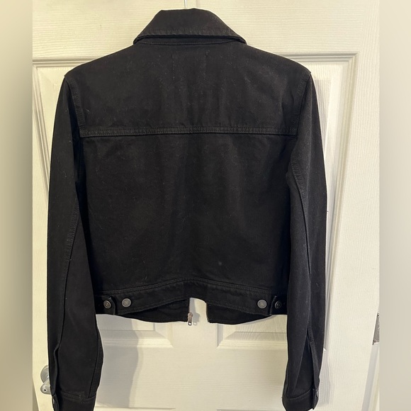 Reformation Romy Denim Jacket Black L - Picture 2 of 4